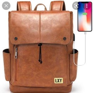 Backpack  brown leather brand new LXY brand selling on Amazon